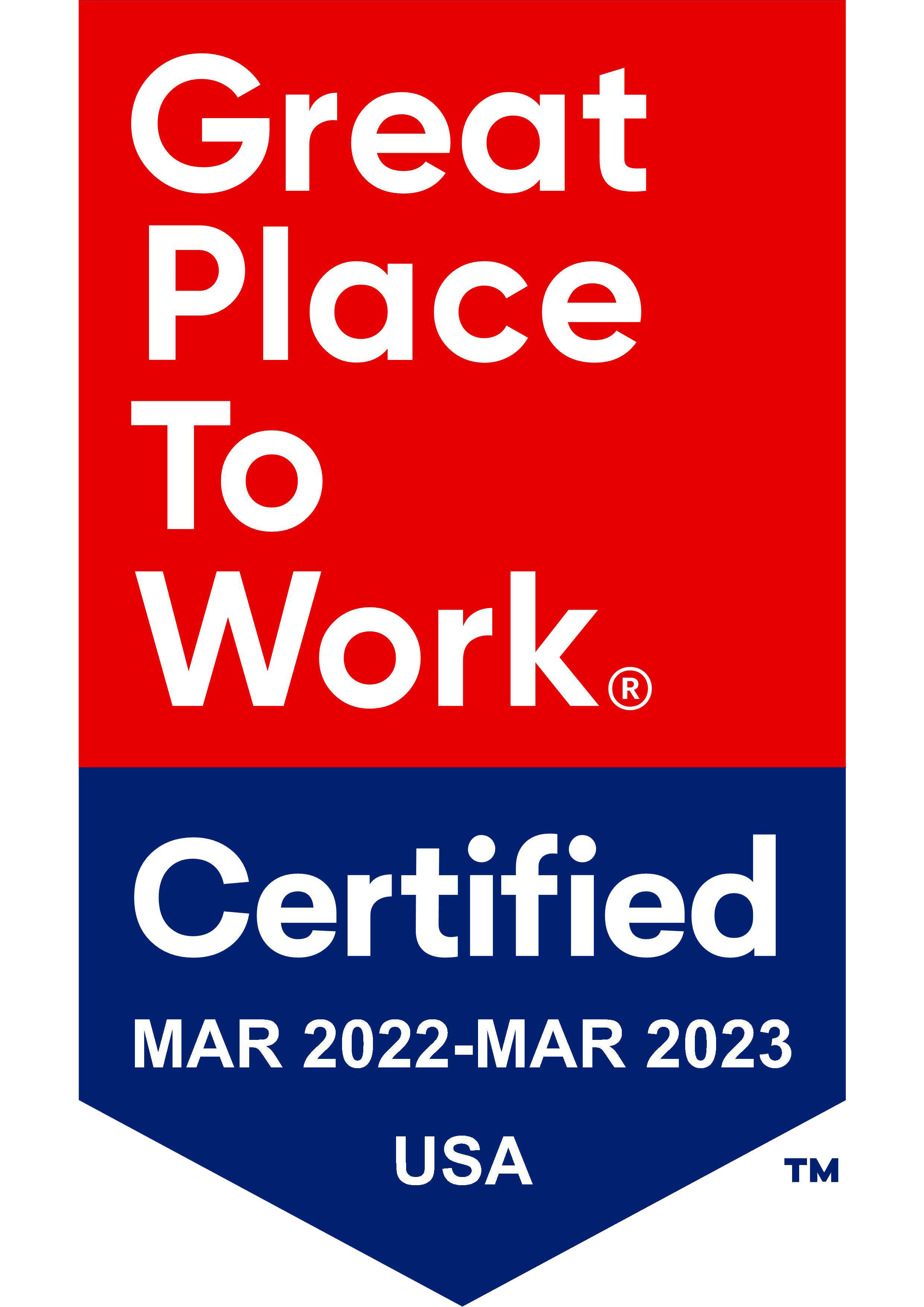 Great Place to Work Certified Badge