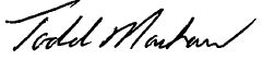 Todd Mashaw Signature